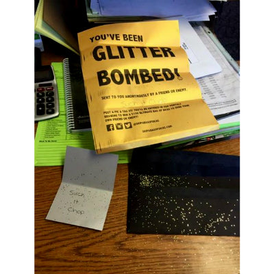 glitter bomb envelope customer