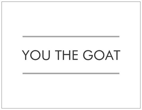 YOU THE GOAT PLUSH