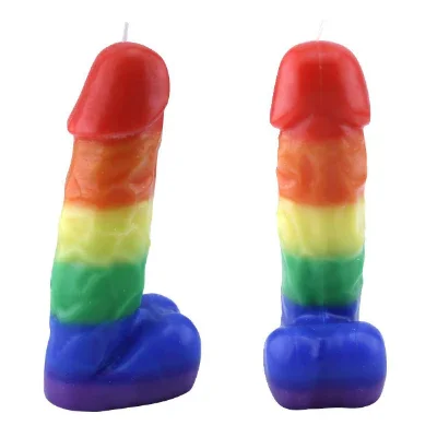 RAINBOW DICK CANDLE