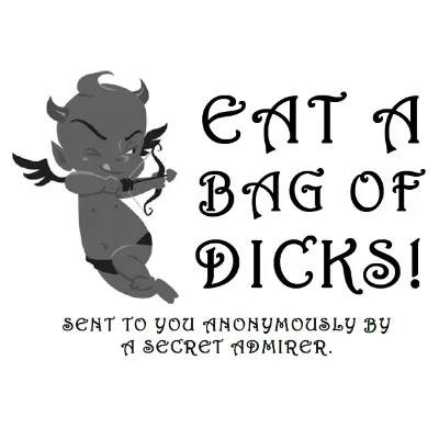 cupid valentines dicks note